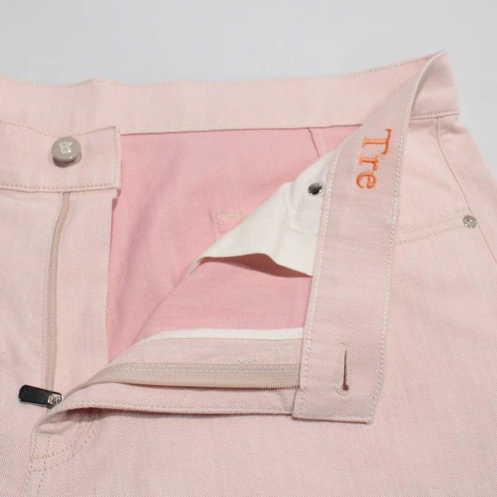 Marco Pescarolo NWT 5 Pocket Jean Cut Pants Size 54 (US 38) Tre in Pink Cotton